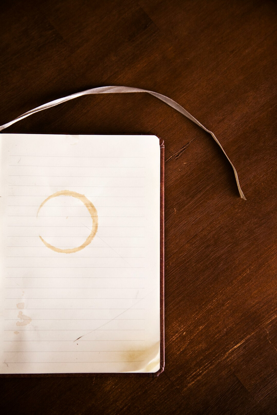 author desk with notes