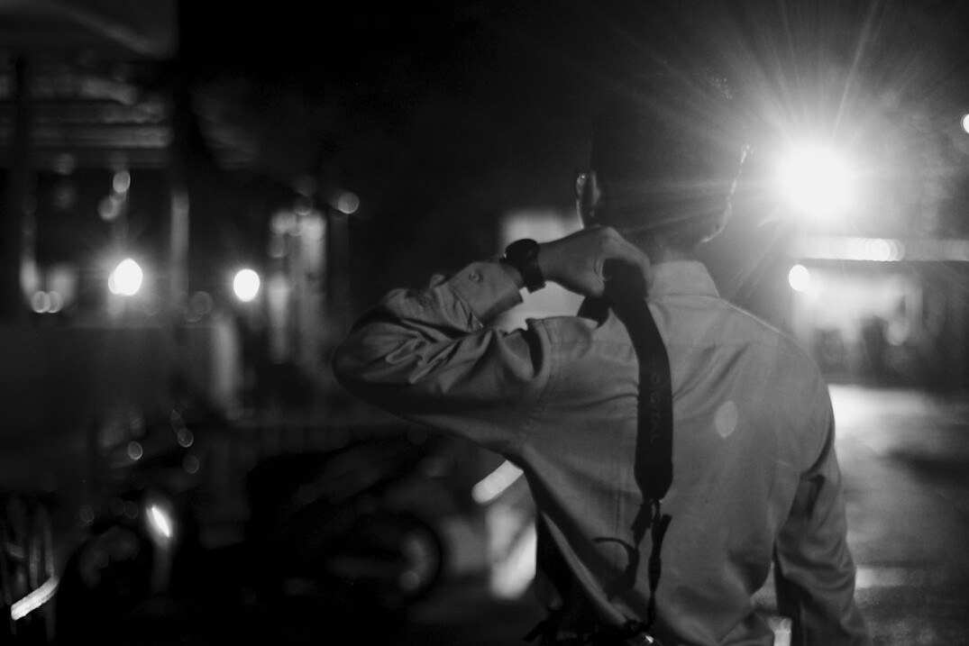 detective examining clues